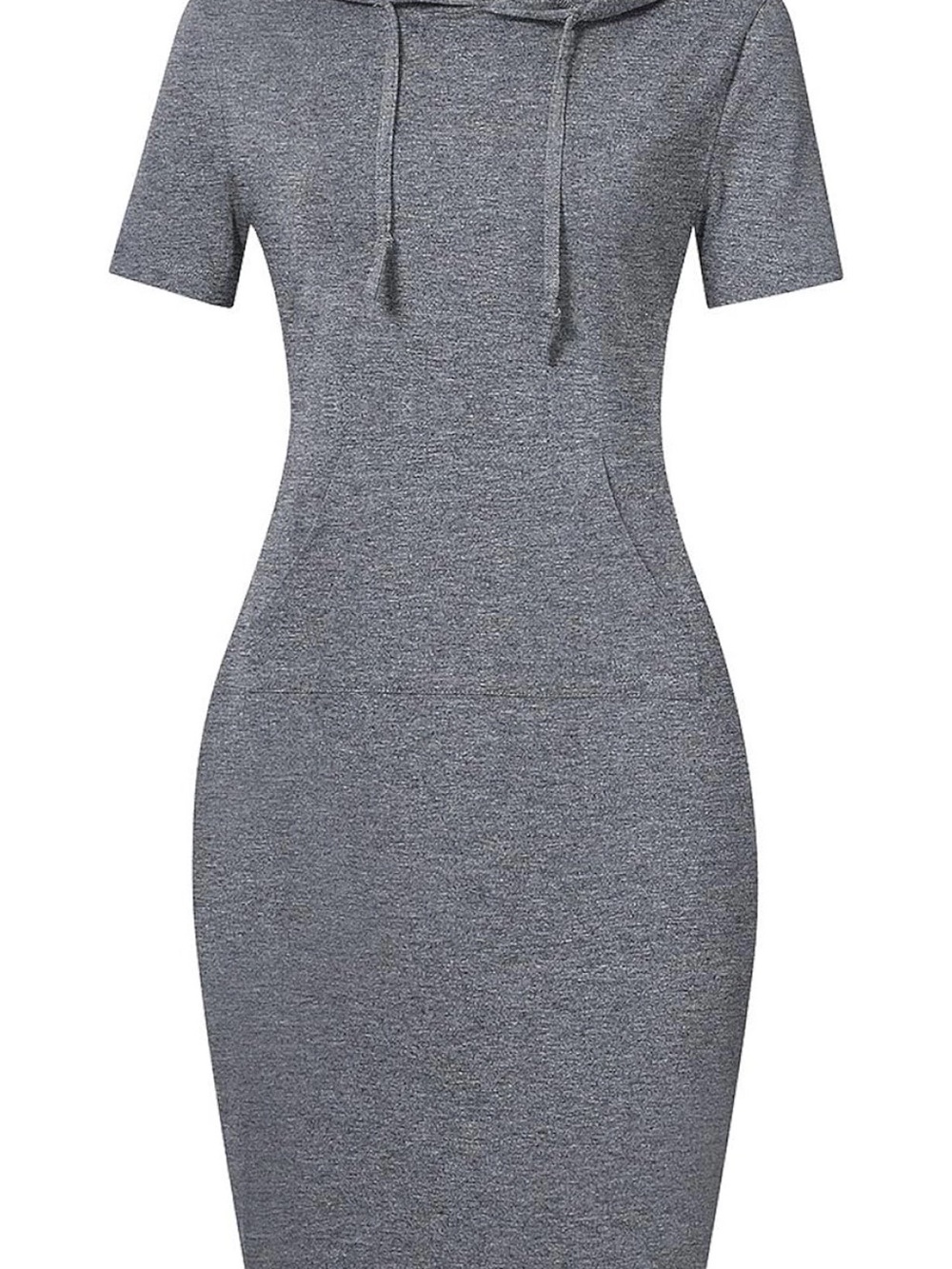 Missky Women’s Short Sleeve Hooded Dress - Gray